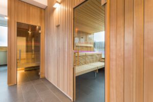 Blick in die Sauna