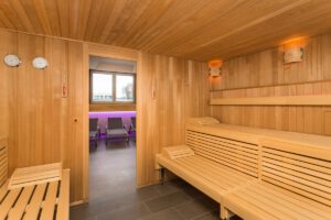 Blick in die Sauna